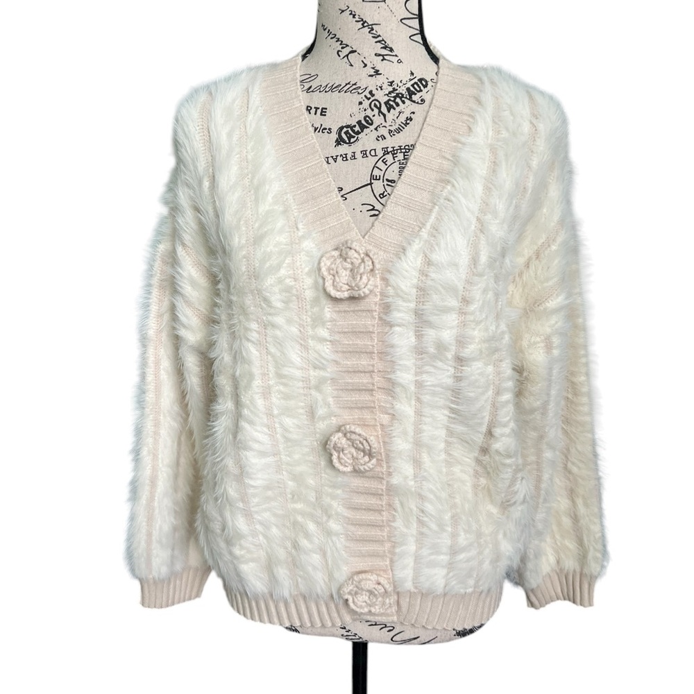 Cozy Cream Button-Up Sweater